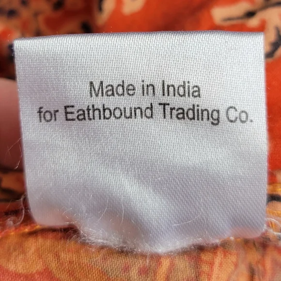 Earthbound Trading Co. Patchwork Pants Size M 100% Cotton Boho Hippie Festival - Picture 8 of 8